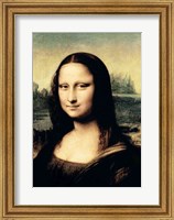 Framed Detail of the Mona Lisa, c.1503-6