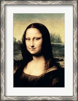Framed Detail of the Mona Lisa, c.1503-6