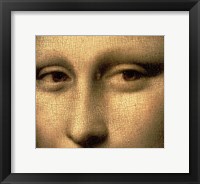 Framed Mona Lisa, Face Detail
