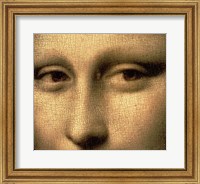 Framed Mona Lisa, Face Detail