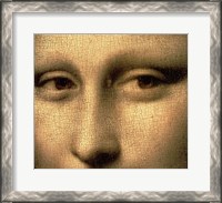 Framed Mona Lisa, Face Detail