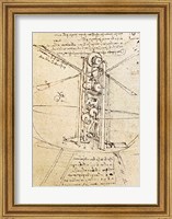 Framed Vertically Standing Bird's-winged Flying Machine