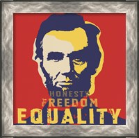 Framed Abraham Lincoln:  Honesty, Freedom, Equality