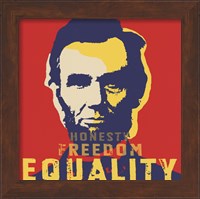 Framed Abraham Lincoln:  Honesty, Freedom, Equality