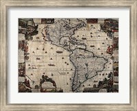 Framed North and South America