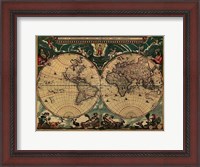 Framed World Map 1664