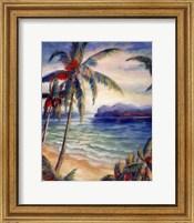 Framed Tropical Breeze I - palm trees