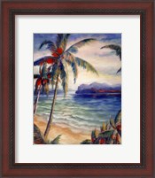 Framed Tropical Breeze I - palm trees