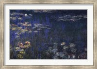 Framed Waterlilies: Green Reflections I