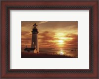 Framed Lighthouse at Sunset