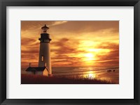 Framed Lighthouse at Sunset