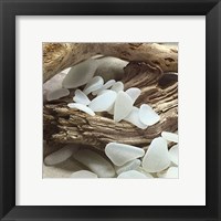 Framed Sea Glass - White