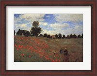 Framed Wild Poppies, near Argenteuil (Les Coquelicots: environs d'Argenteuil), 1873