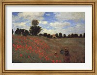 Framed Wild Poppies, near Argenteuil (Les Coquelicots: environs d'Argenteuil), 1873