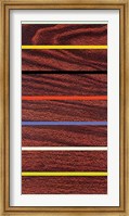 Framed Woodgrain & Stripe