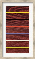 Framed Woodgrain & Stripe