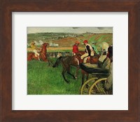 Framed Race Course: Amateur Jockeys near a Carriage, 1876-1887