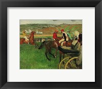 Framed Race Course: Amateur Jockeys near a Carriage, 1876-1887