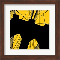 Framed Brooklyn Bridge (yellow)