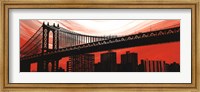 Framed Manhattan Bridge Aura