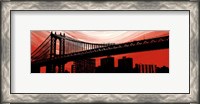 Framed Manhattan Bridge Aura