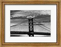 Framed Benjamin Franklin Bridge (b/w)