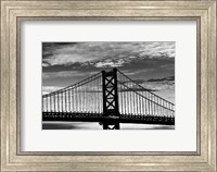 Framed Benjamin Franklin Bridge (b/w)