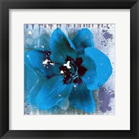 Framed Tulip Fresco (blue)