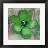 Framed Tulip Fresco (green)