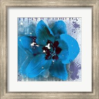 Framed Tulip Fresco (blue)