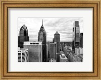 Framed Philly Skyline (b/w)