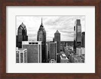 Framed Philly Skyline (b/w)