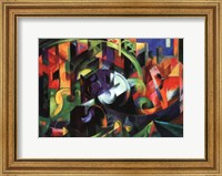 Framed Abstract with Cattle