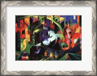 Framed Abstract with Cattle