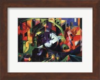 Framed Abstract with Cattle