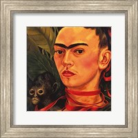 Framed Self Portrait with a Monkey, 1940 (detail)