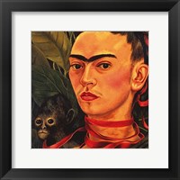 Framed Self Portrait with a Monkey, 1940 (detail)