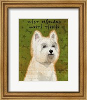 Framed West Highland White Terrier