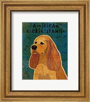 Framed American Cocker Spaniel (buff)