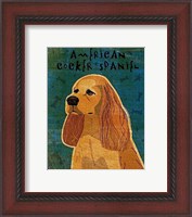 Framed American Cocker Spaniel (buff)