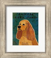 Framed American Cocker Spaniel (buff)