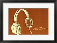 Lunastrella Headphones Framed Print