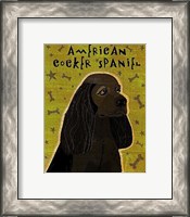 Framed American Cocker Spaniel (black)