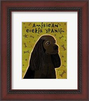 Framed American Cocker Spaniel (black)