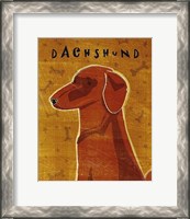 Framed Dachshund (red)