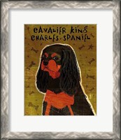 Framed Cavalier King Charles (black and tan)