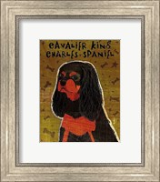 Framed Cavalier King Charles (black and tan)