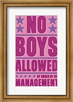 Framed No Boys Allowed