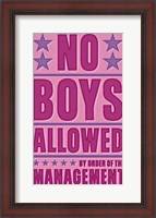 Framed No Boys Allowed