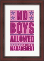 Framed No Boys Allowed